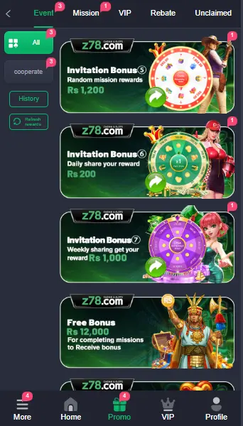 78Z Game Login Dashboard